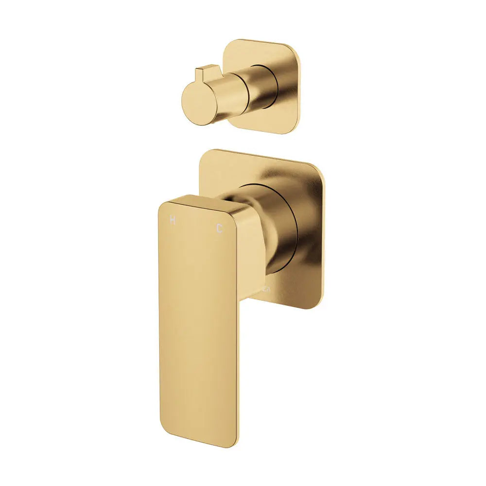 Tono Wall Diverter Mixer, Square Plates, Urban Brass fienza