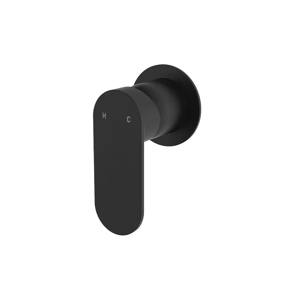 Empire Slim Wall Mixer, Round Plate, Matte Black fienza