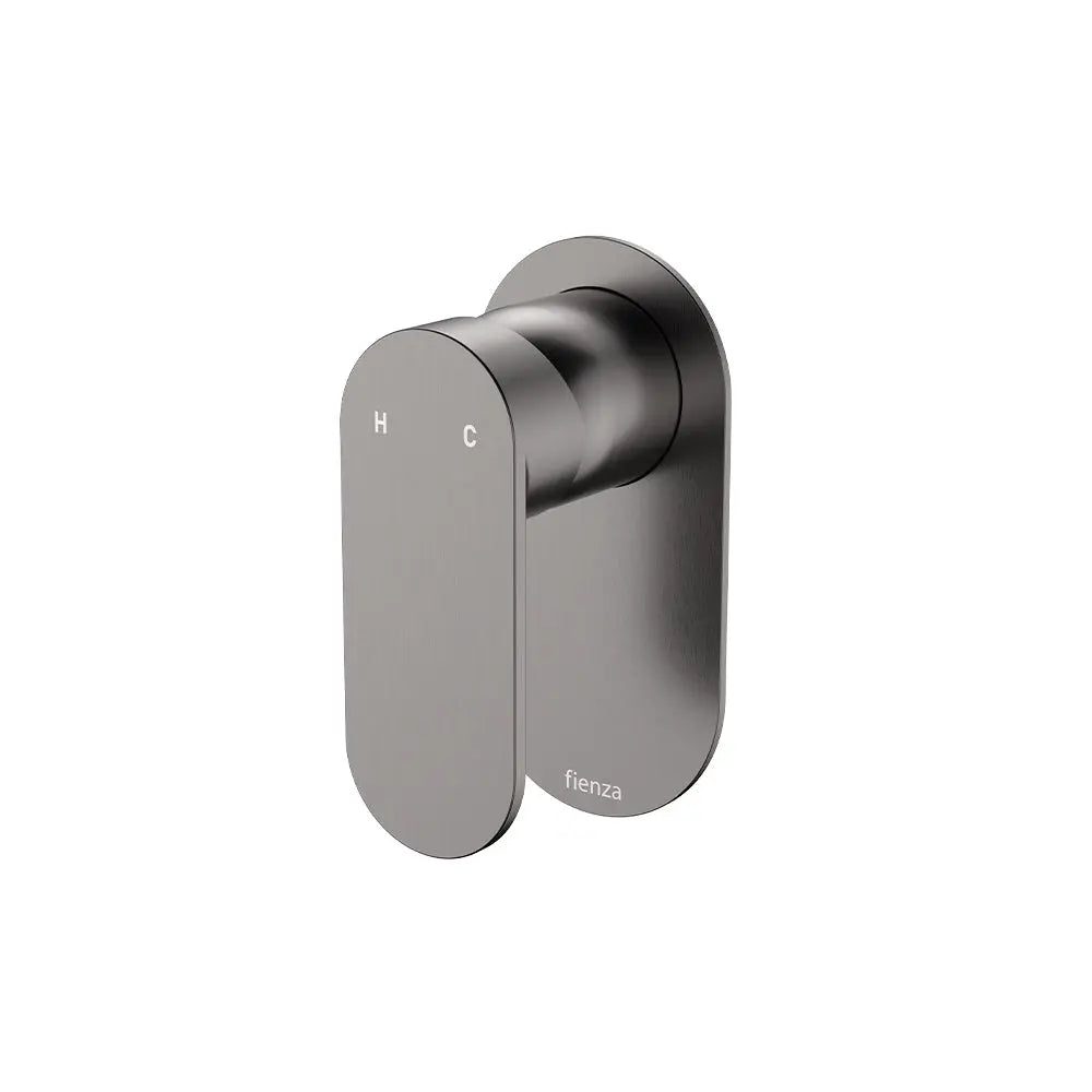 Empire Slim Wall Mixer, Oval Plate, Gun Metal fienza