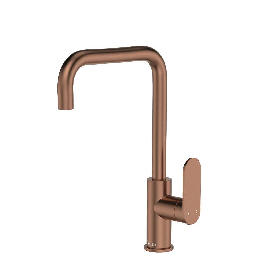 Empire Slim Sink Mixer, Brushed Copper fienza