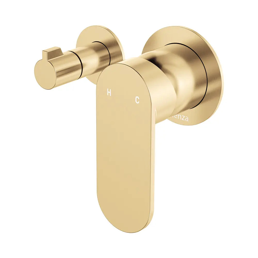 Empire Slim Wall Diverter Mixer, Small Round Plates, Horizontal, Urban Brass fienza