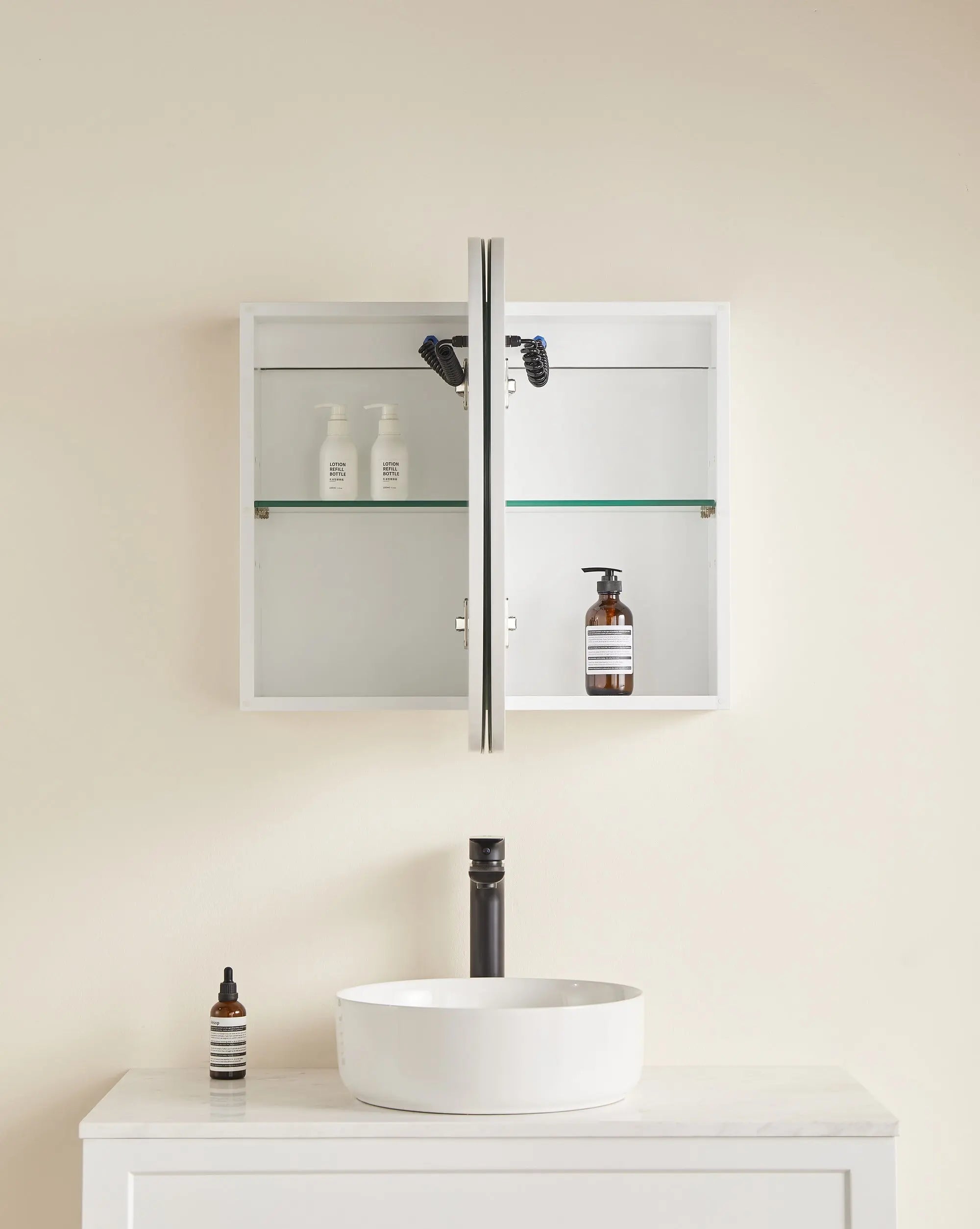 Olivia LED Mirror Cabinet 900X600X155mm Poseidonbk