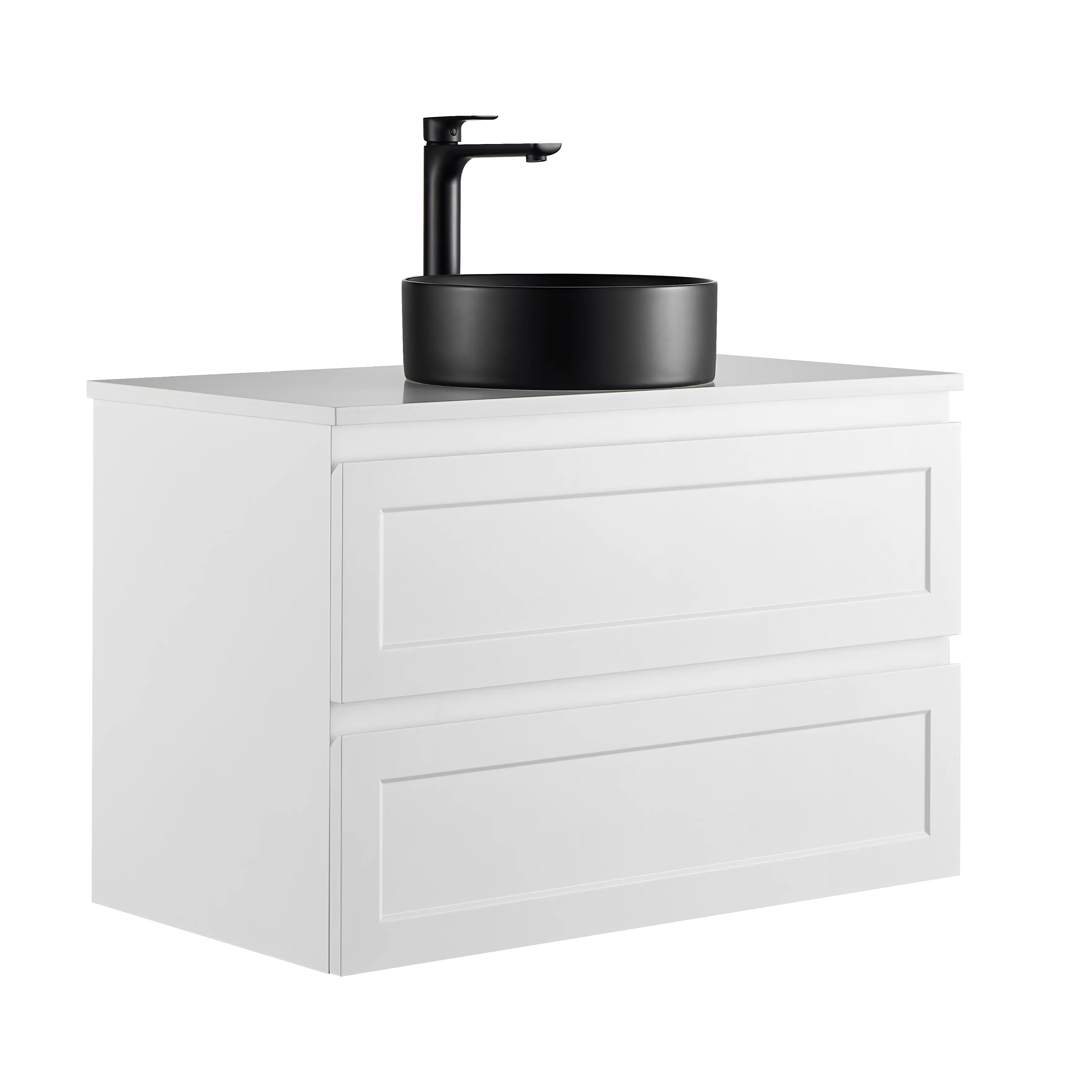 Fremantle PVC Wall Hung Cabinet Vanity 900mm (Matte White) Poseidon