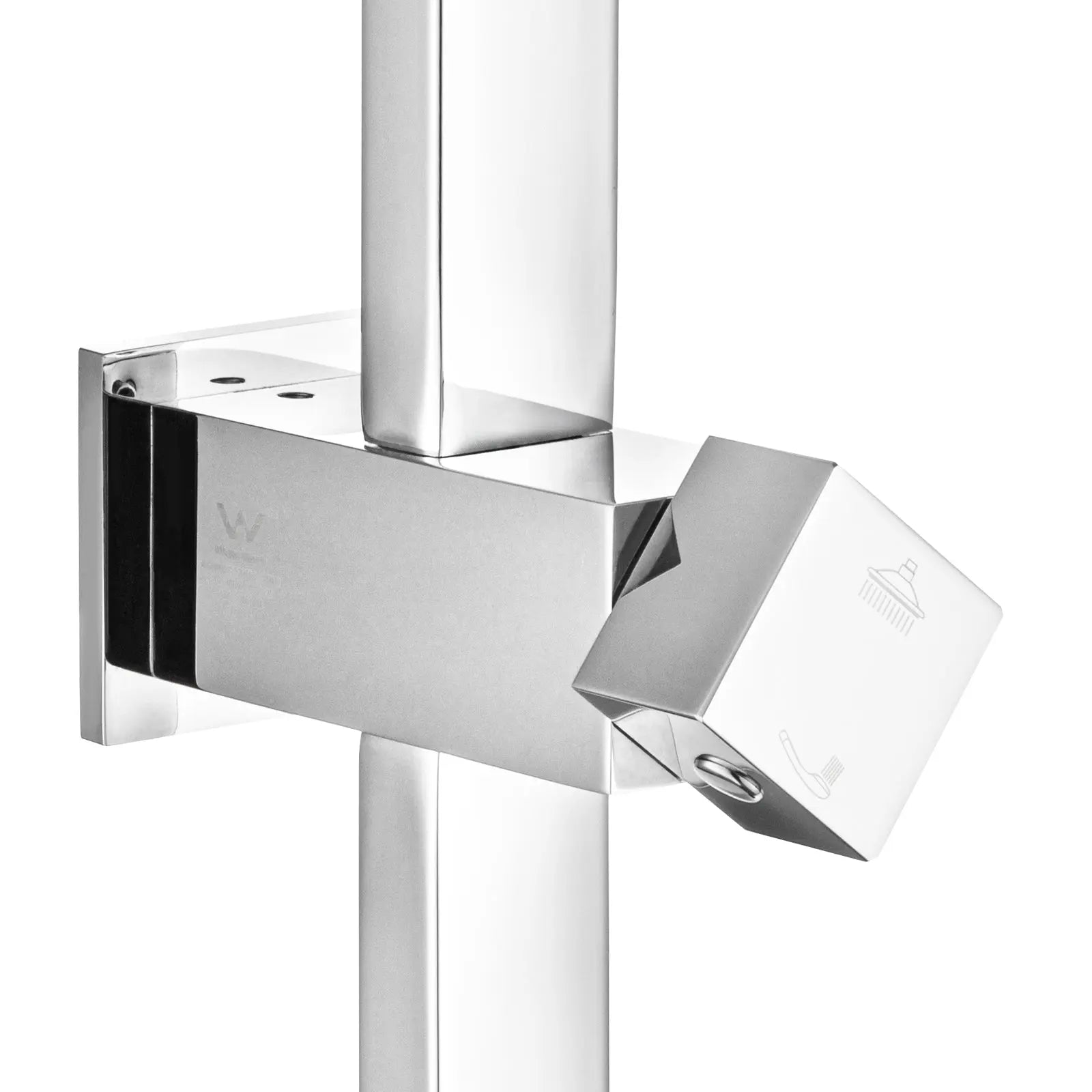 Chrome Shower Rail Aquaperla