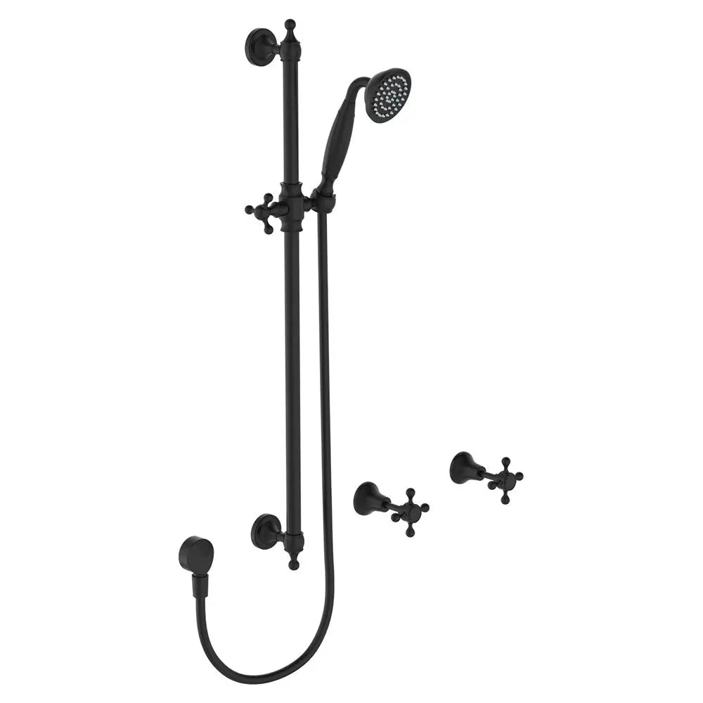 Lillian Rail Shower Set, Matte Black fienza