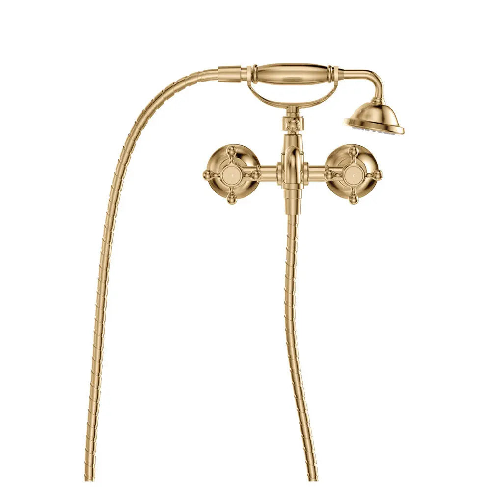 Lillian Exposed Bath Tap Set with Hand Shower, Urban Brass fienza