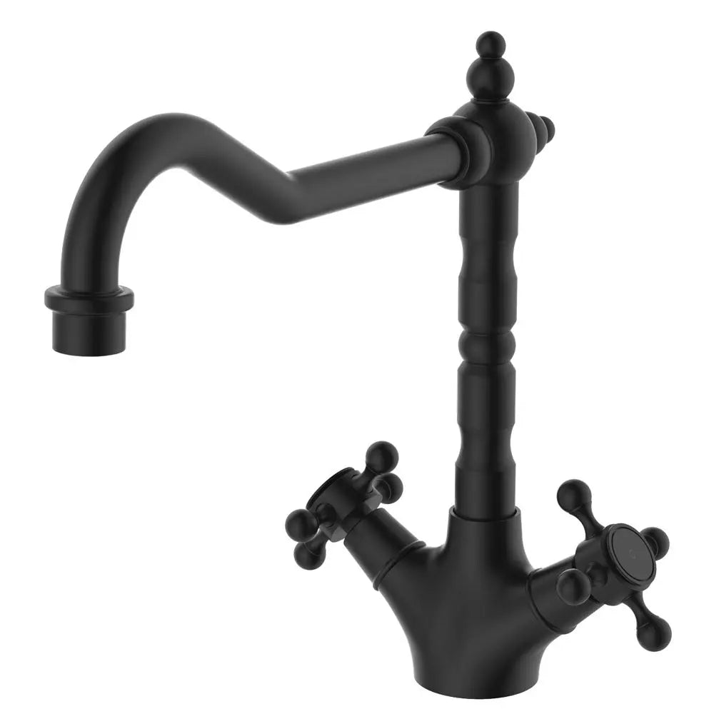 Lillian Shepherds Crook Sink Mixer, Matte Black fienza