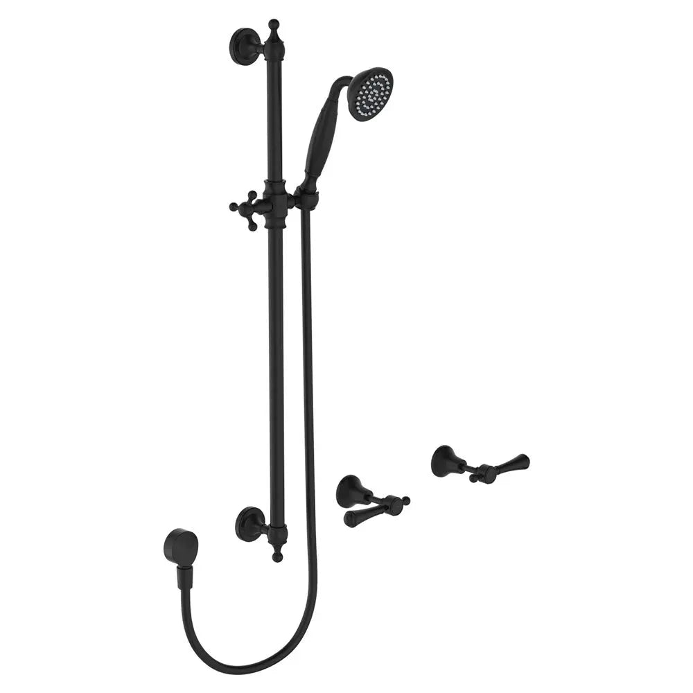 Lillian Lever Rail Shower Set, Matte Black fienza