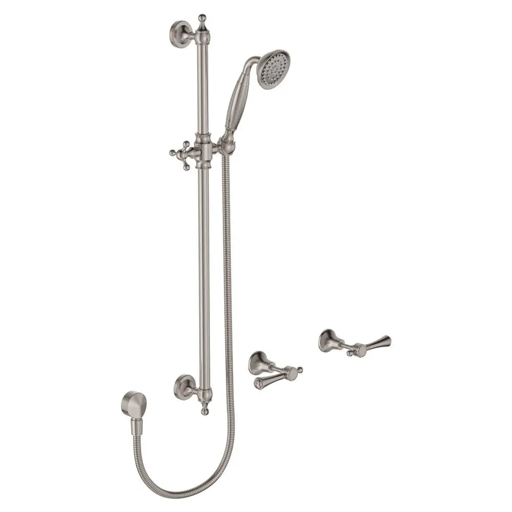 Lillian Lever Rail Shower Set, Brushed Nickel fienza