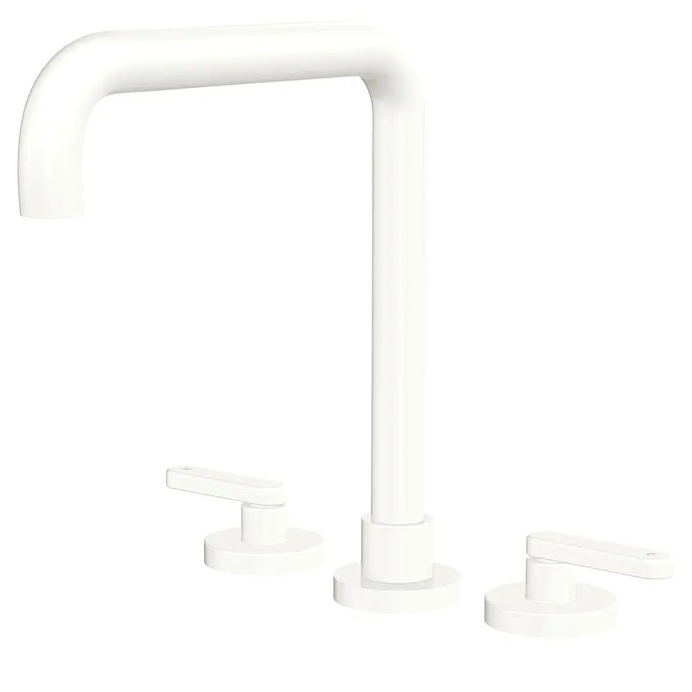 Kaya Squareline Hob Set, Lever Taps, Matte White fienza