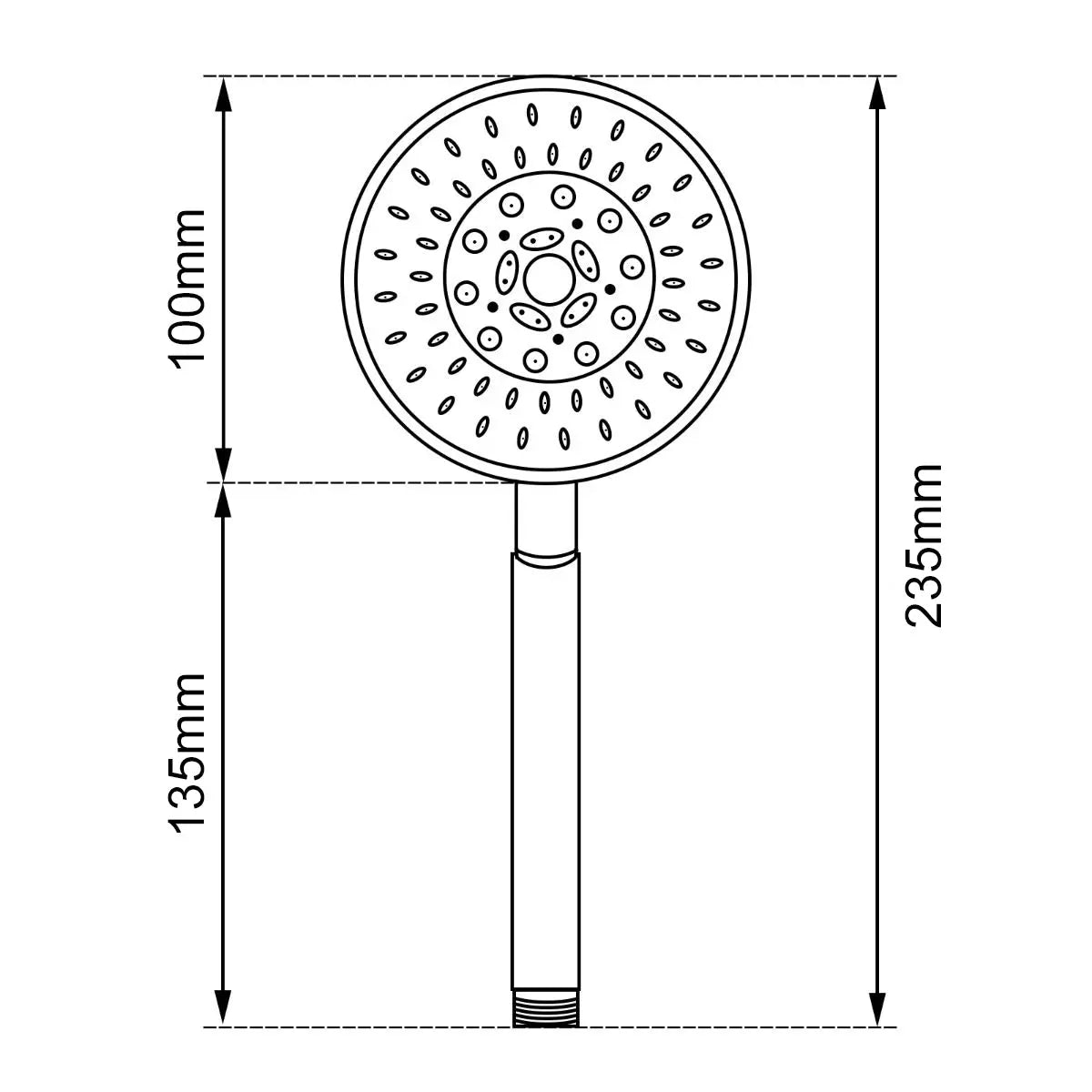 Chrome 5 Functions Handheld Shower Aquaperla