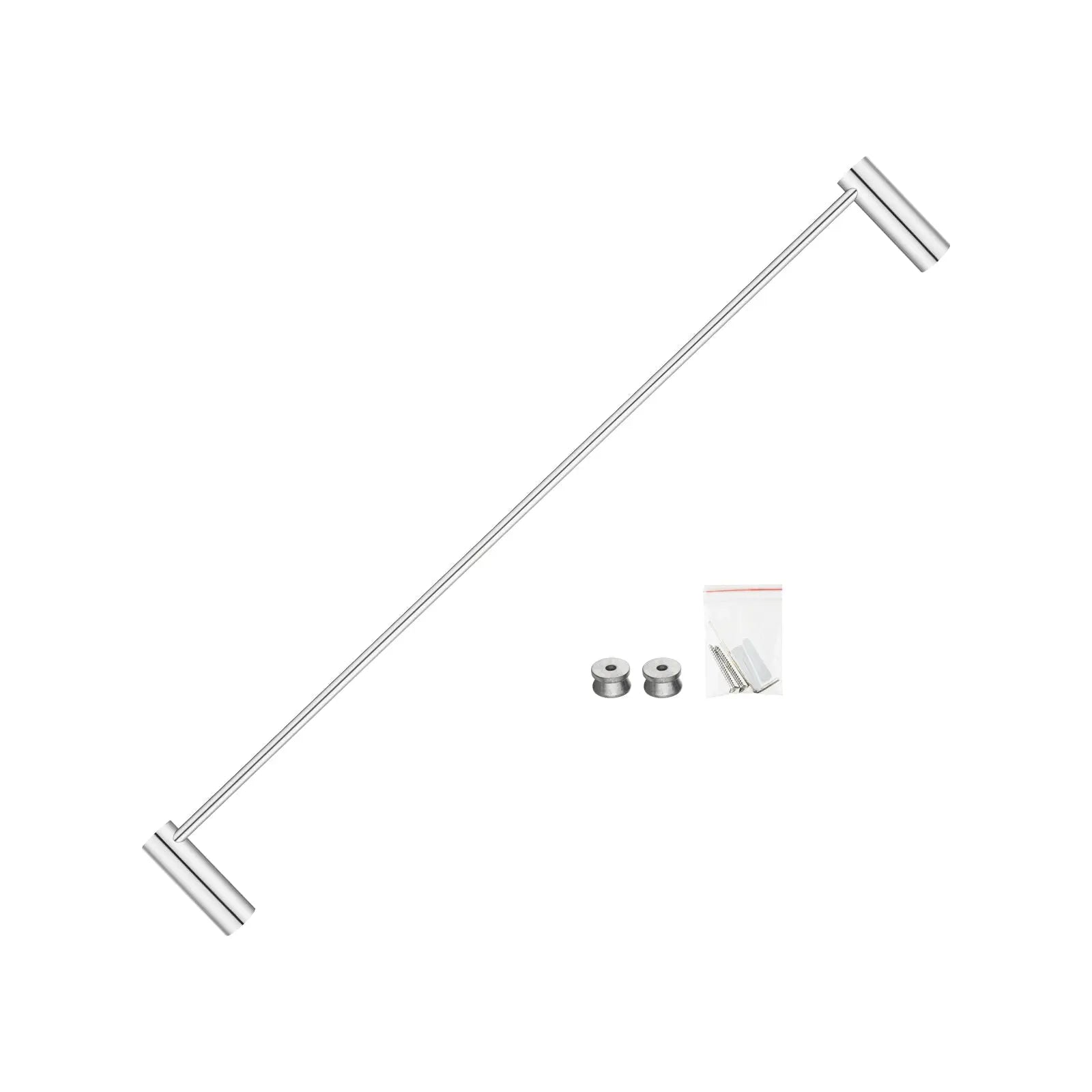 600mm Chrome Single Towel Rail Aquaperla