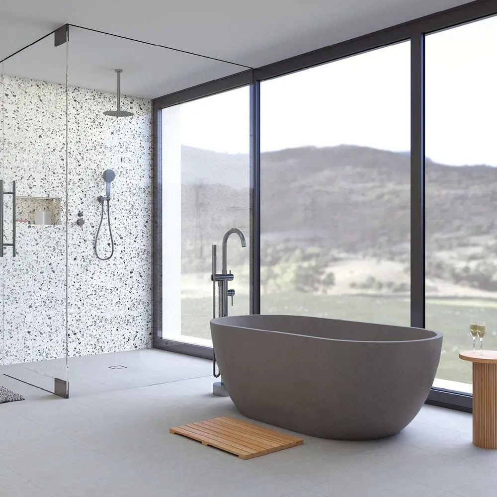 Kaya Shower Head, 250mm, Gun Metal fienza
