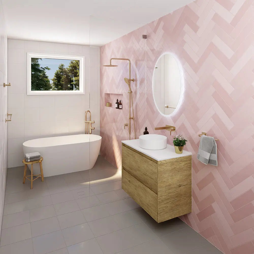 Kaya Shower Head, 250mm, Urban Brass fienza