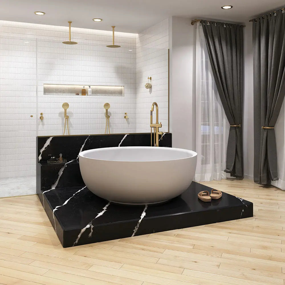 Kaya Shower Head, 250mm, Urban Brass fienza