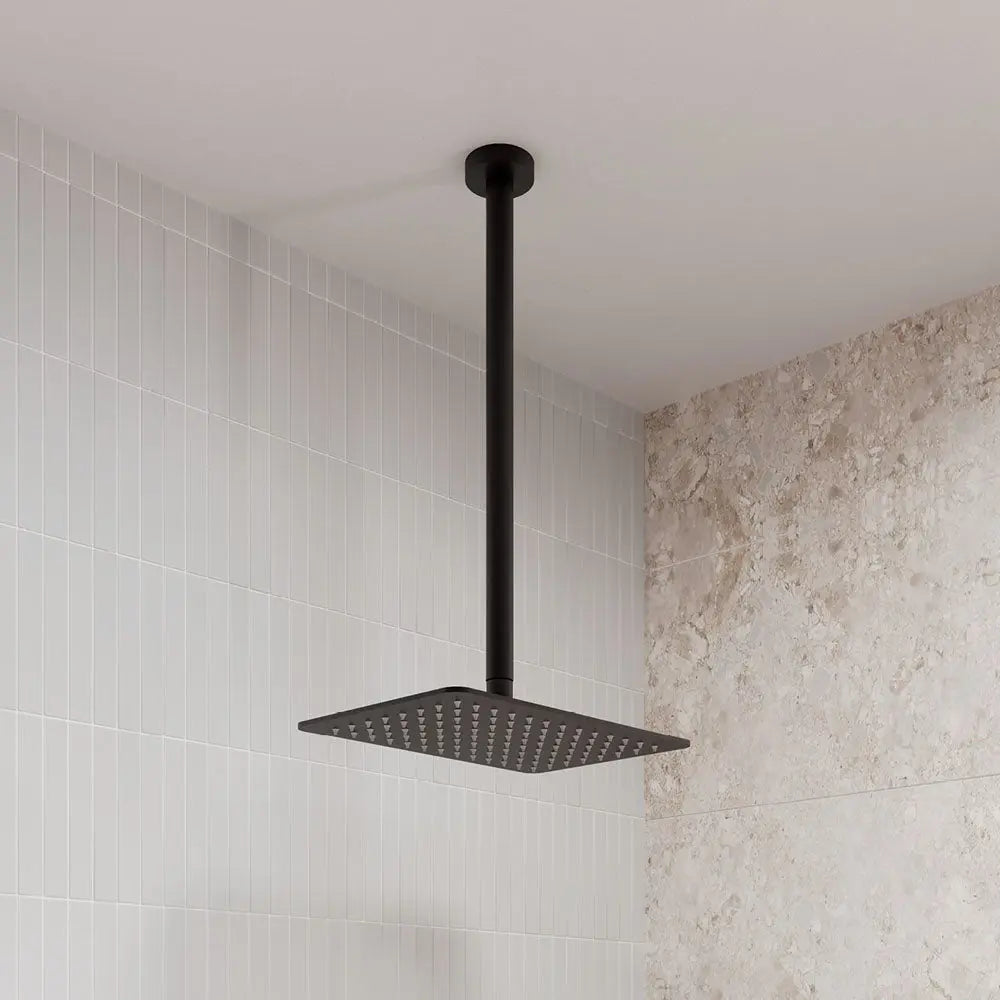 Koko Rectangular Shower Head, Matte Black fienza