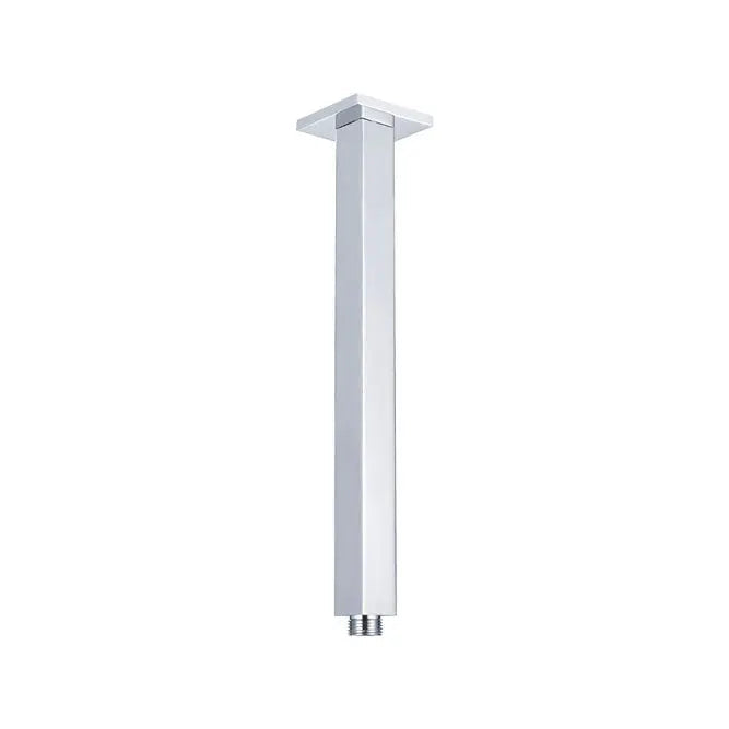 Square Chrome Ceiling Dropper, 300mm fienza
