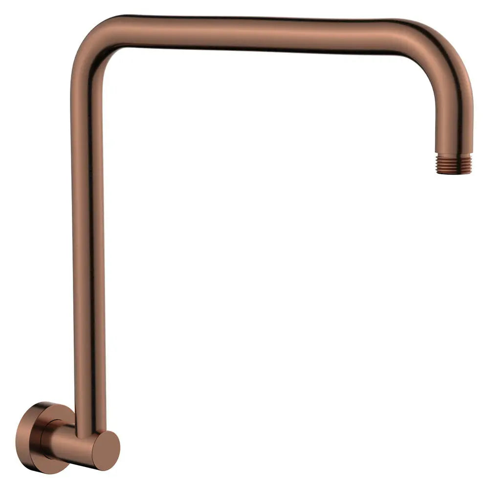 Round Fixed Gooseneck Shower Arm, Brushed Copper fienza