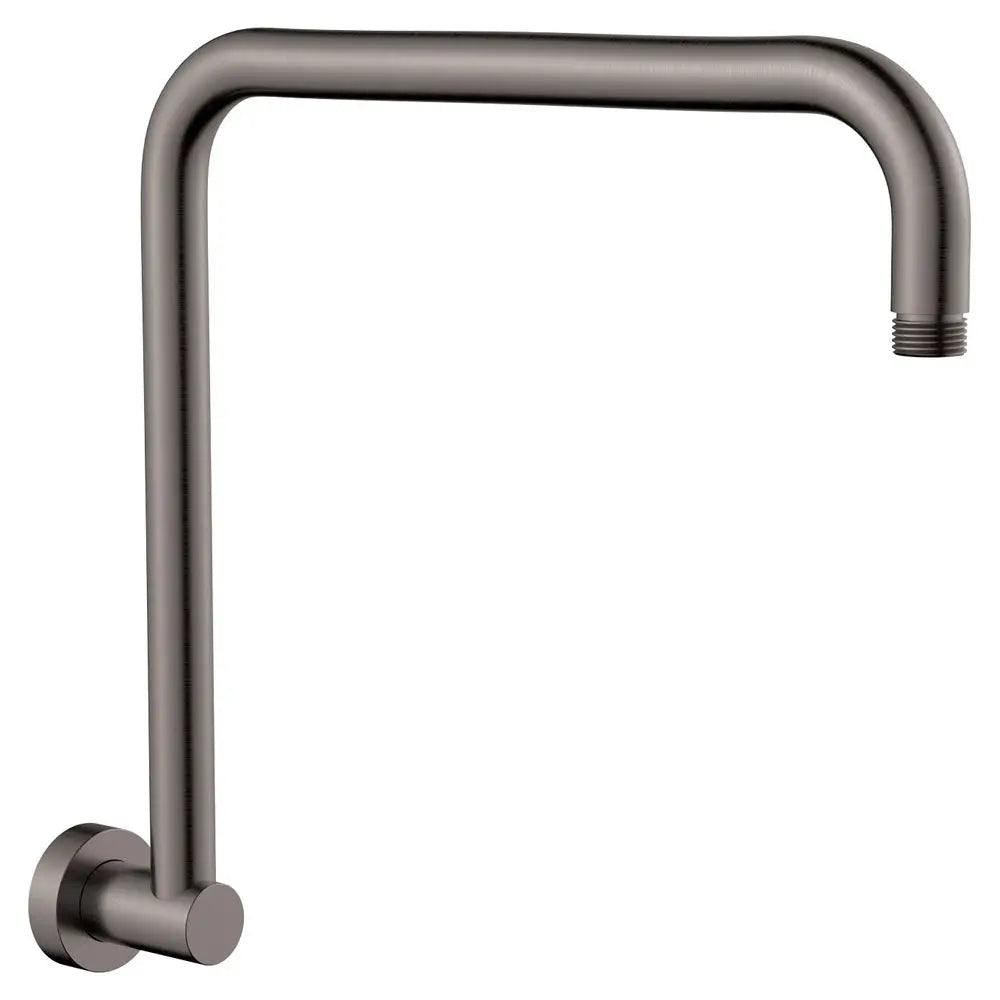 Round Fixed Gooseneck Shower Arm, Gun Metal fienza