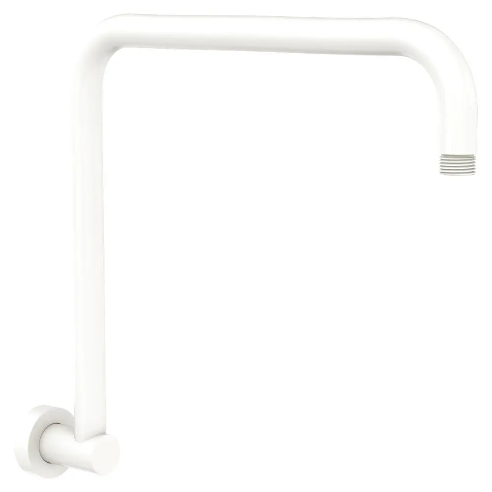 Round Fixed Gooseneck Shower Arm, Matte White fienza