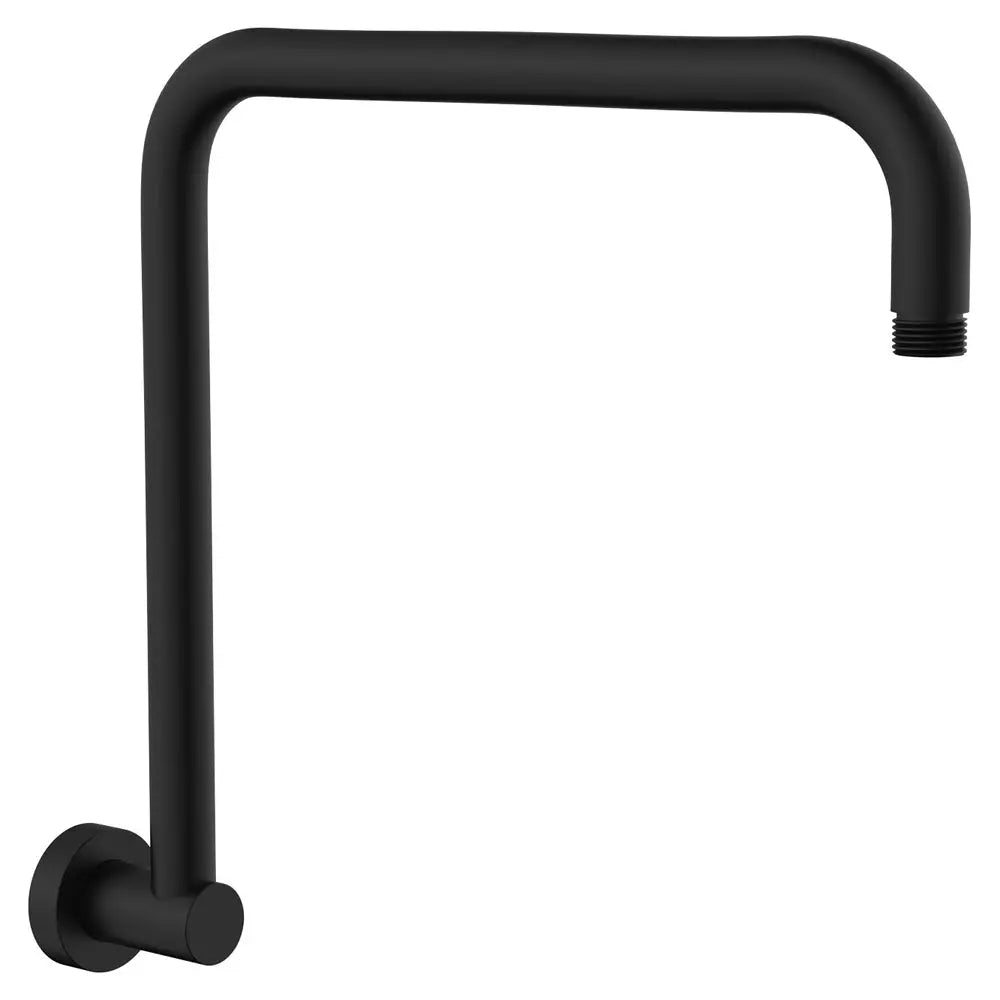 Round Fixed Gooseneck Shower Arm, Matte Black fienza