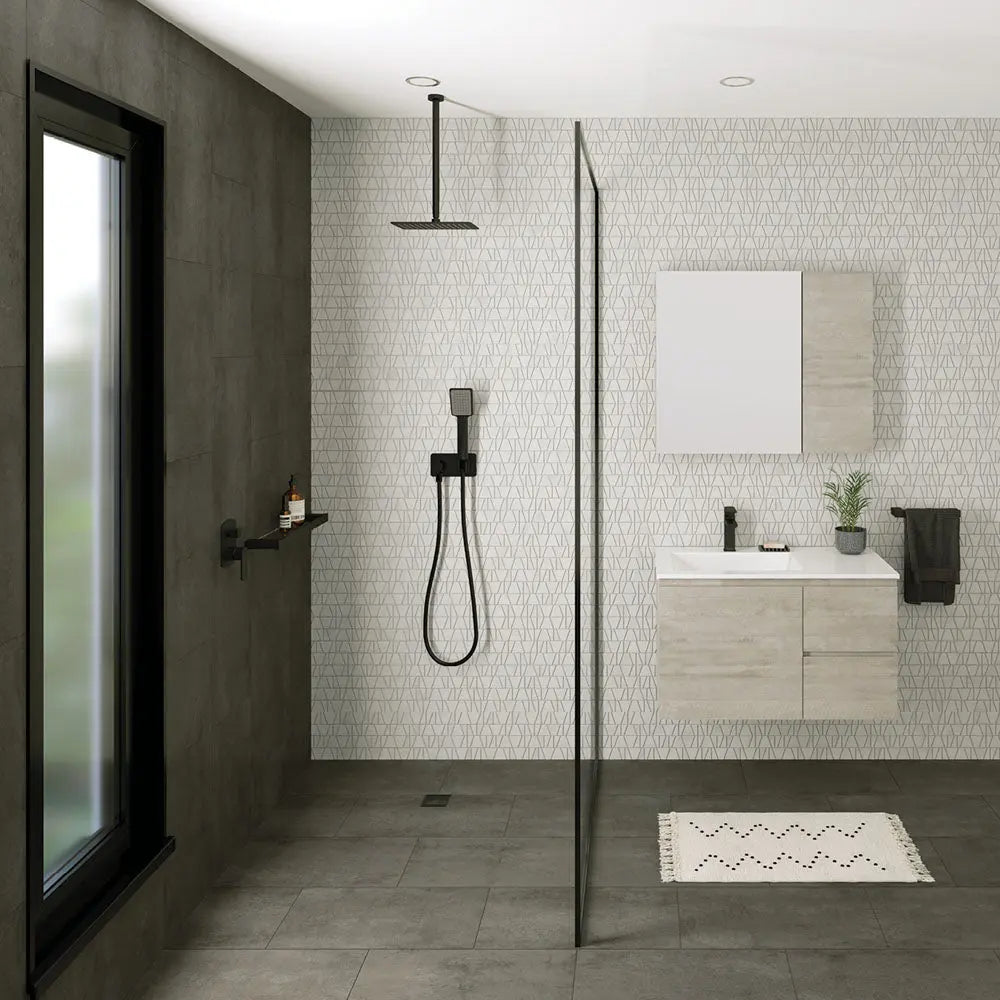 Round Shower Dropper, 300mm, Matte Black fienza