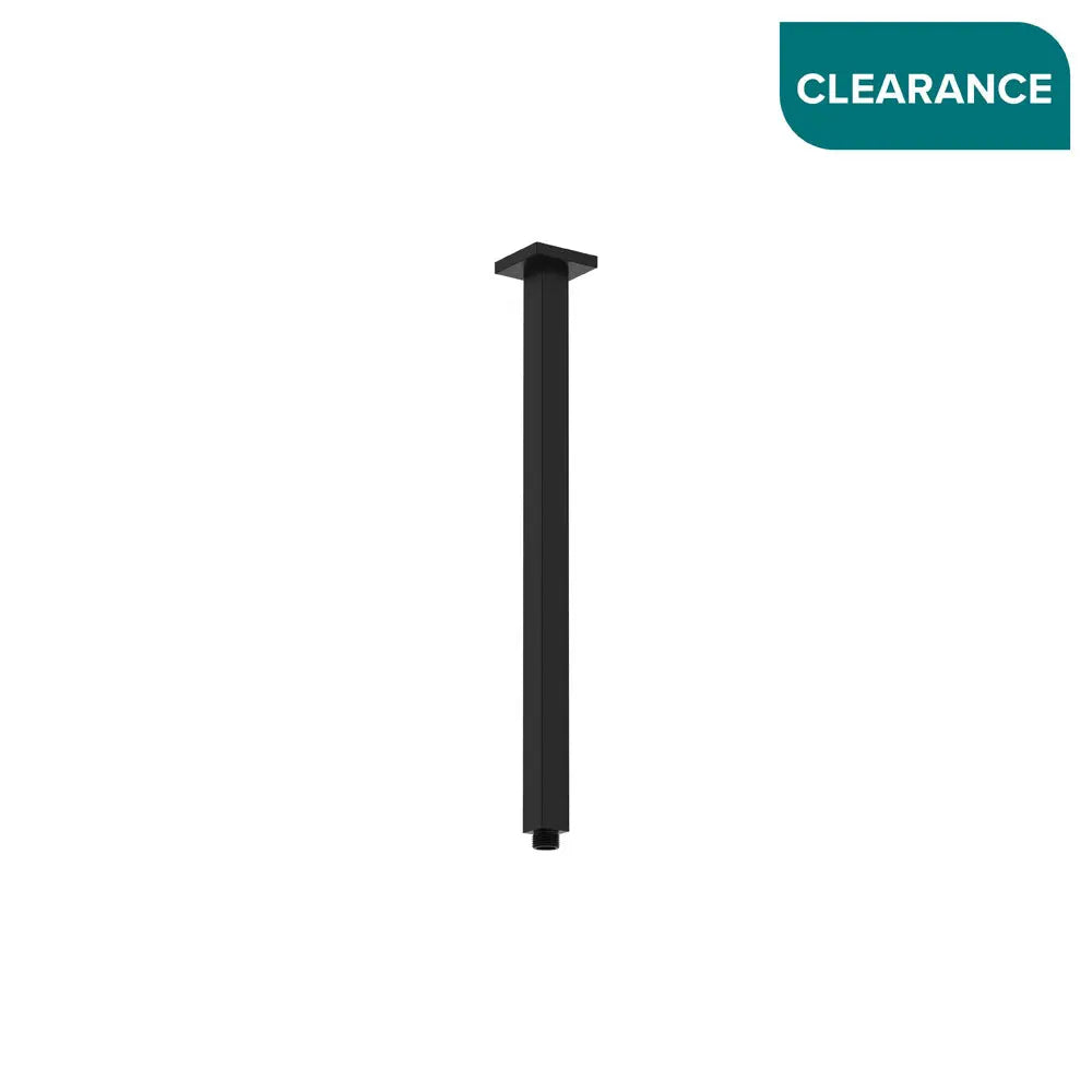 Square Ceiling Dropper, 450mm, Matte Black fienza