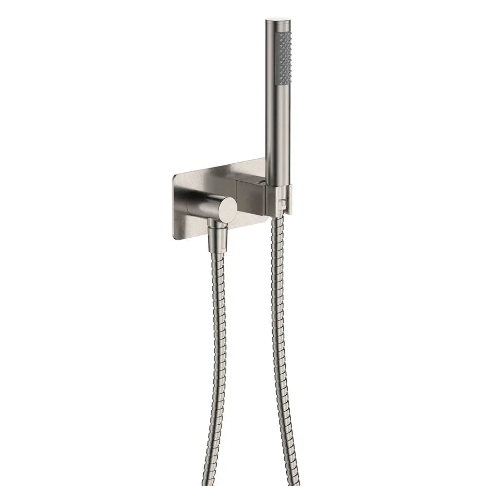 Isabella Hand Shower, Rectangular Plate, Brushed Nickel fienza