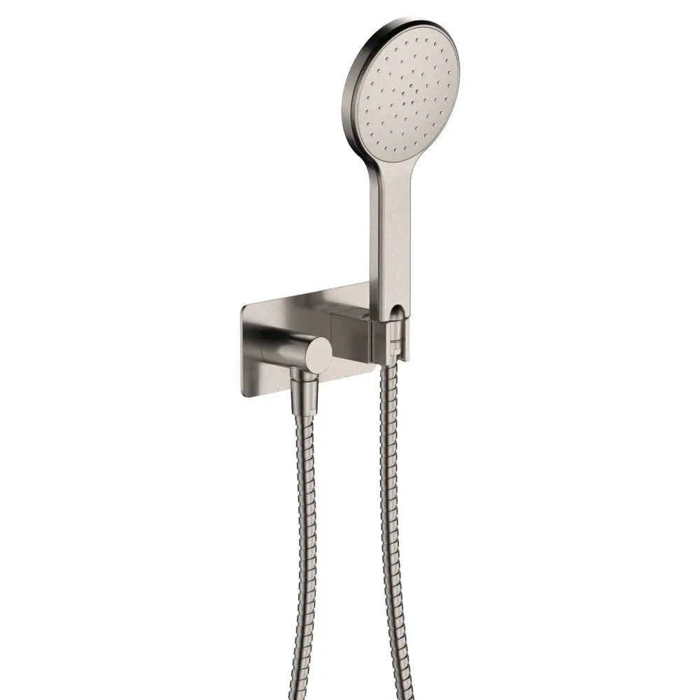 Kaya Hand Shower, Rectangular Plate, Brushed Nickel fienza