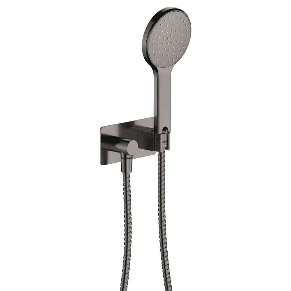 Kaya Hand Shower, Rectangular Plate, Gun Metal fienza