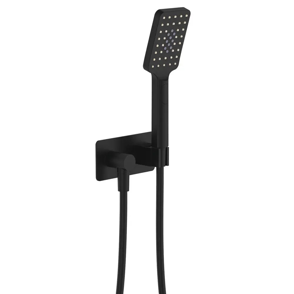 Tono Hand Shower, Rectangular Plate, Matte Black fienza