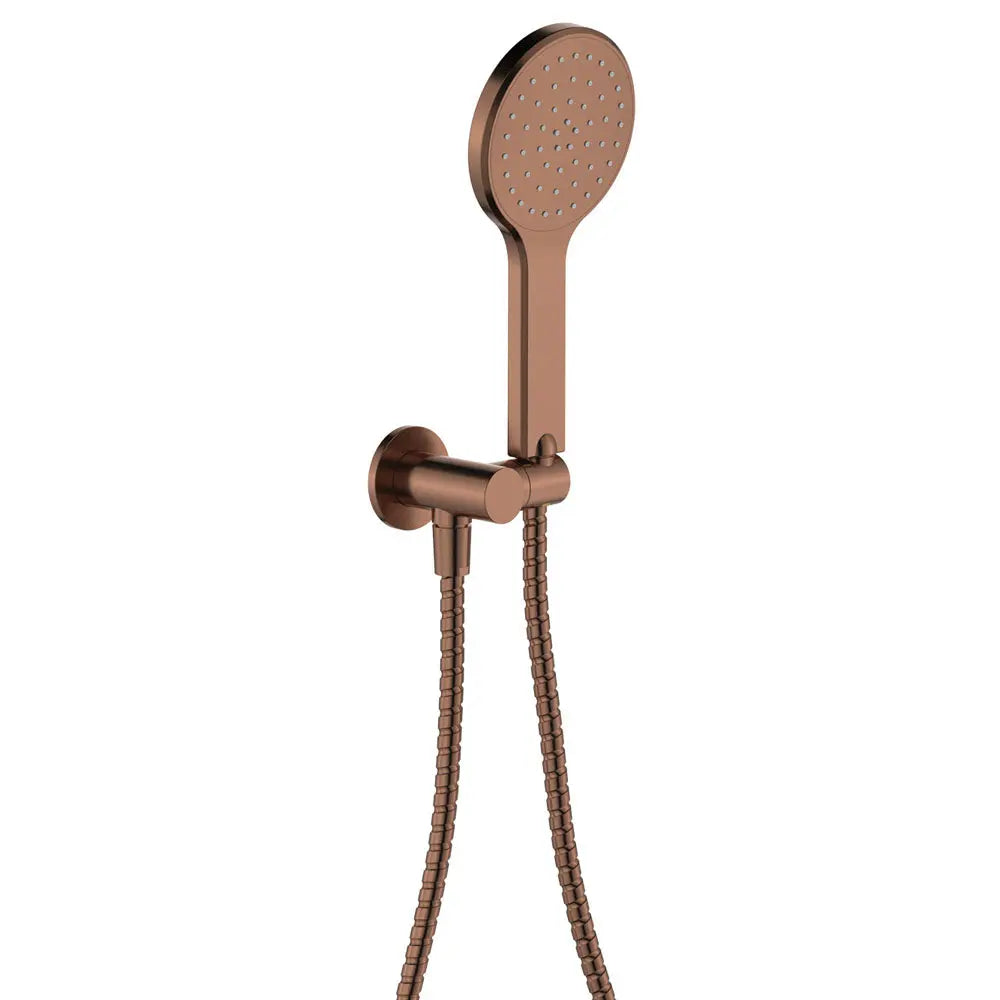 Kaya Hand Shower, Round Plate, Brushed Copper fienza