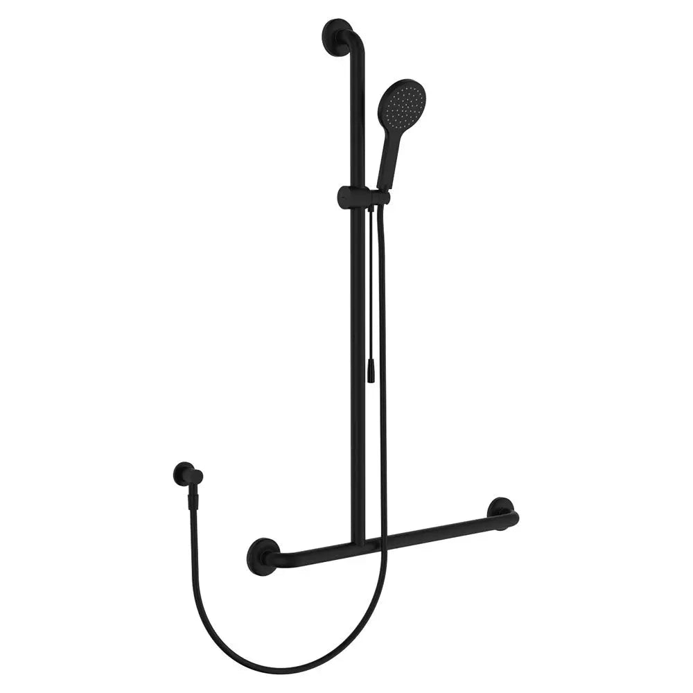 Hustle Care Inverted T Rail Shower with Push/Pull Slider, Left-Hand fienza
