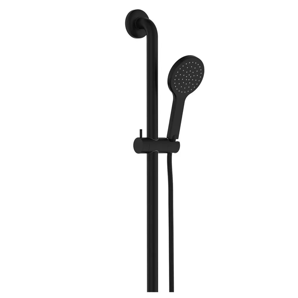 Hustle Care Matte Black Inverted T Rail Shower, Left-Hand fienza
