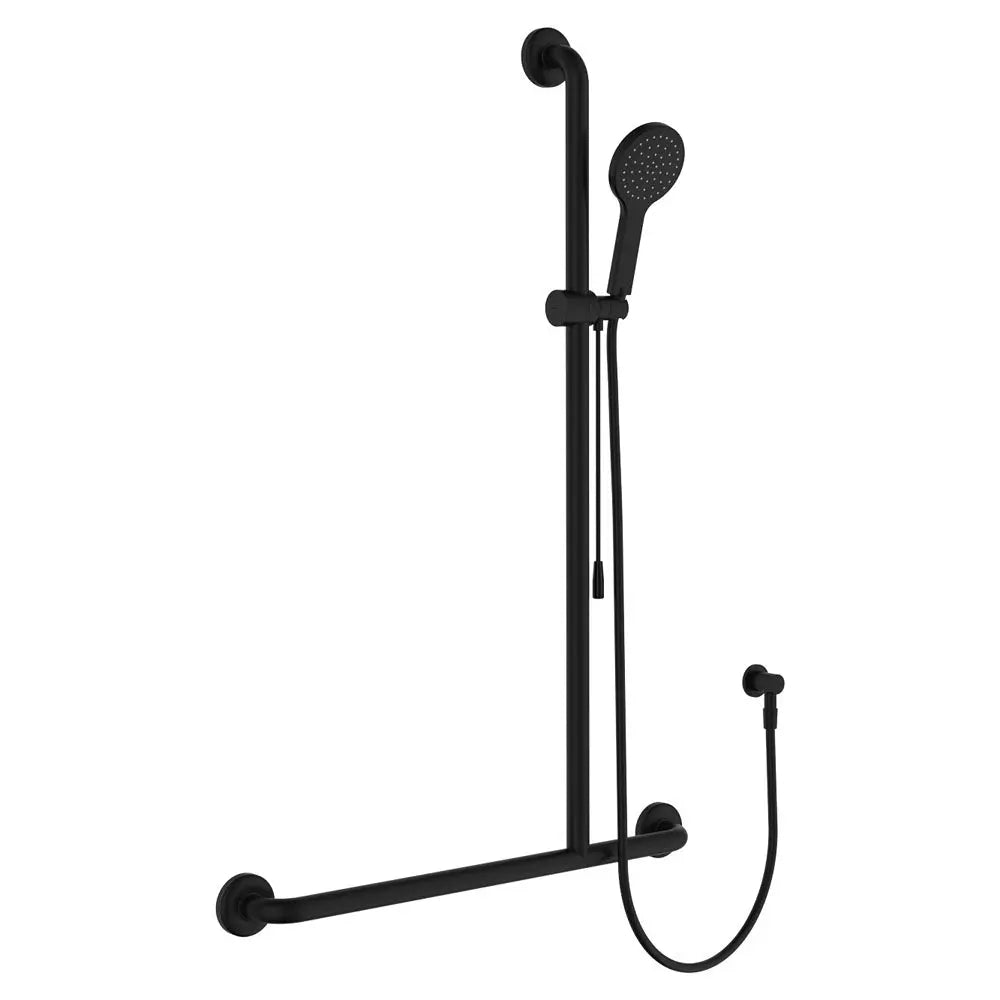 Hustle Care Inverted T Rail Shower with Push/Pull Slider, Right-Hand fienza