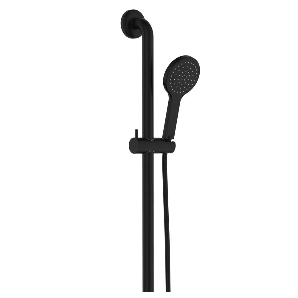 Hustle Care Matte Black Inverted T Rail Shower, Right-Hand fienza