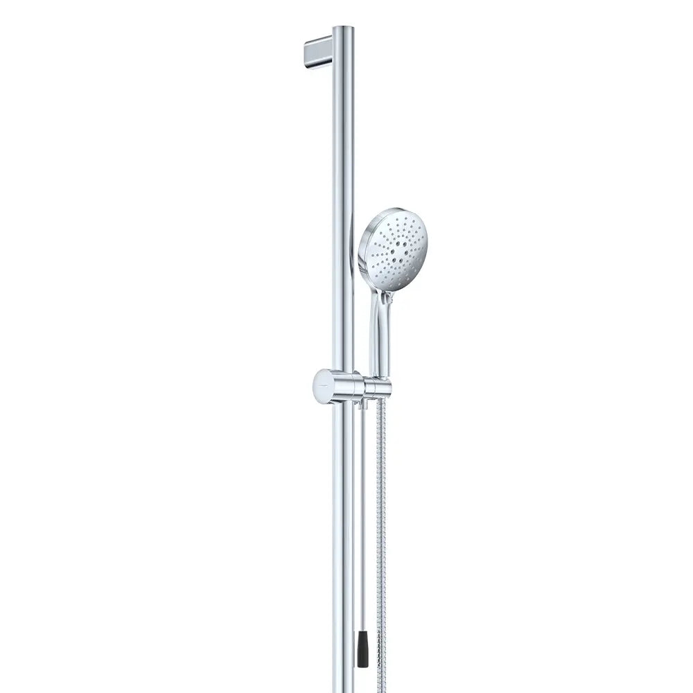 Care Inverted T Rail Shower with Push/Pull Slider, Chrome fienza