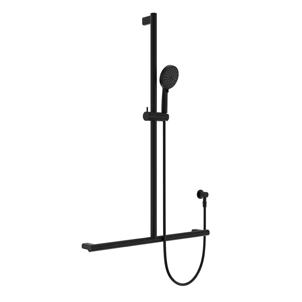 Care Inverted T Rail Shower, Matte Black fienza