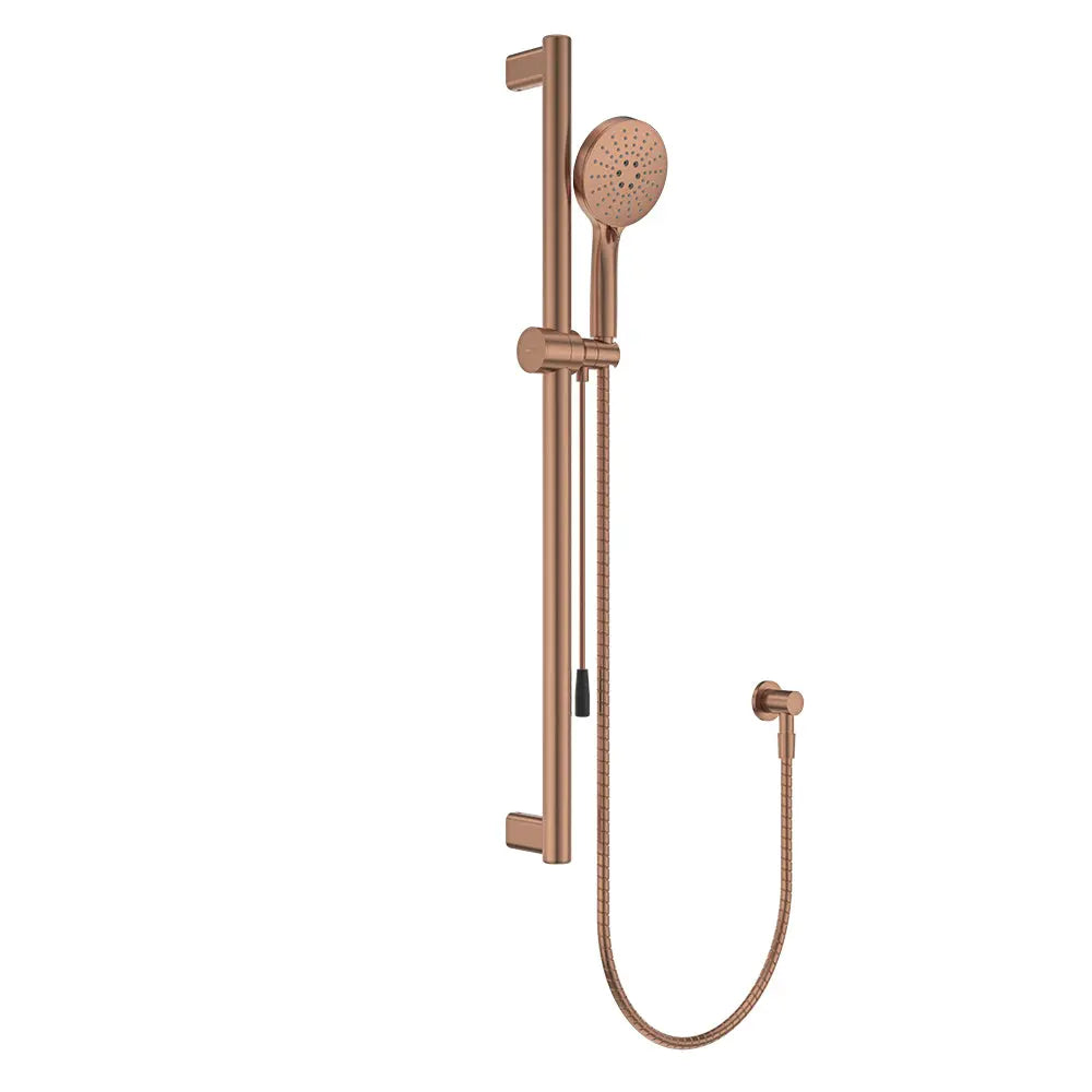 Care Rail Shower with Push/Pull Slider, Brushed Copper fienza
