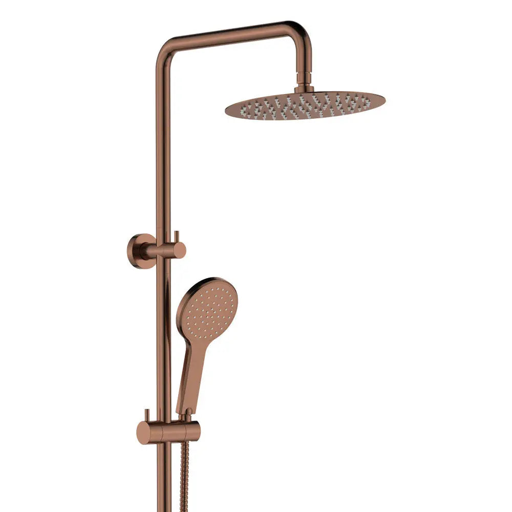 Kaya Twin Shower, Brushed Copper fienza