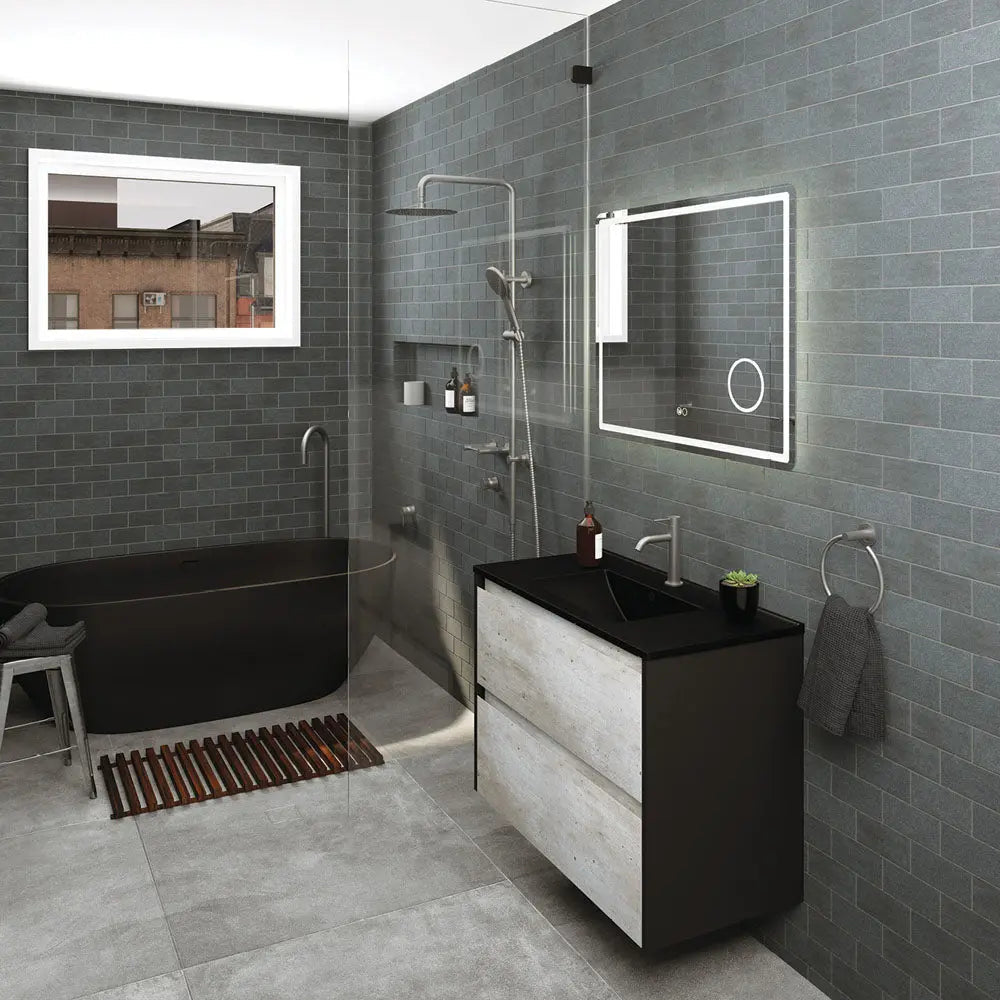 Kaya Twin Shower, Gun Metal fienza