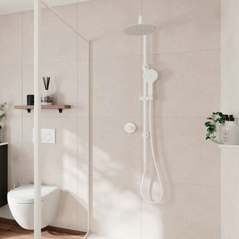 Kaya Twin Shower, Matte White fienza