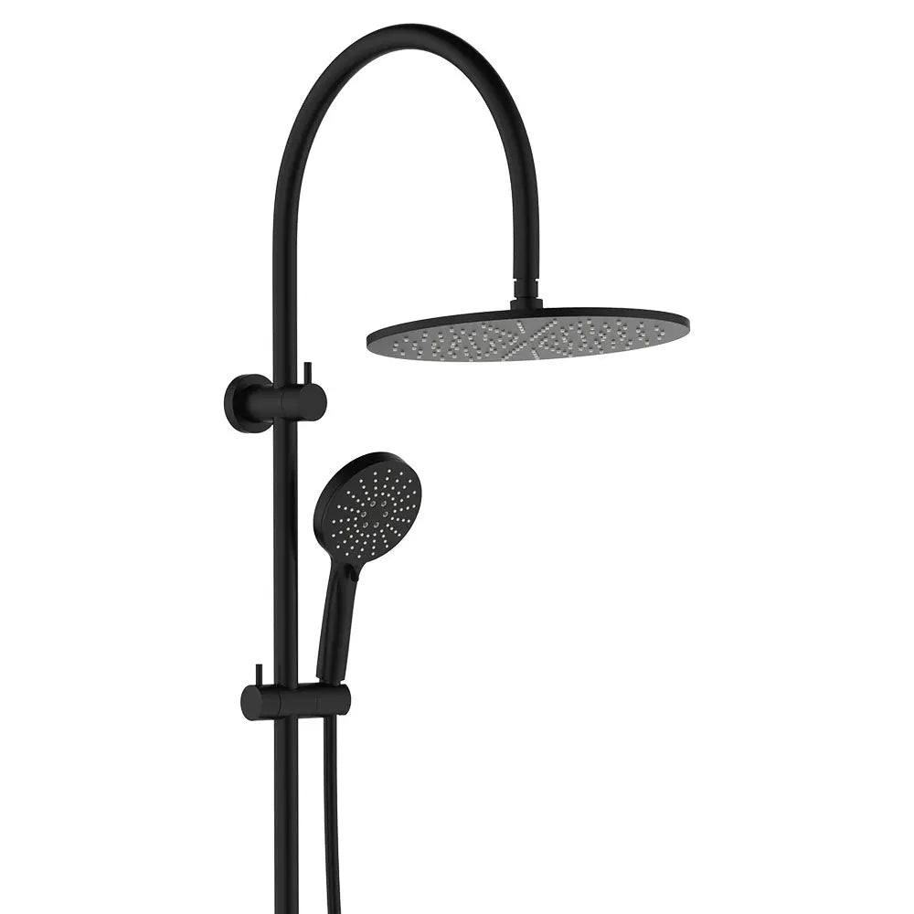 Empire Slim Curved Twin Shower, Matte Black fienza