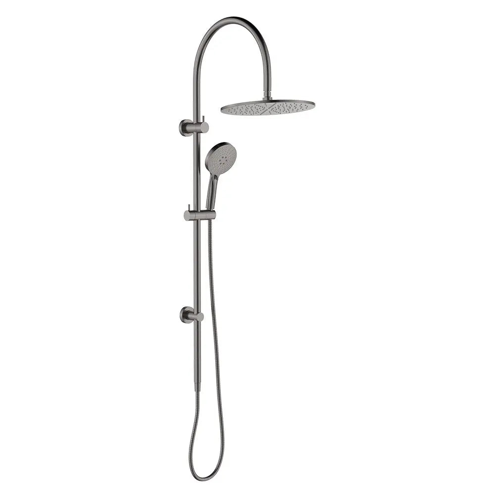 Empire Slim Curved Twin Shower, Gun Metal fienza