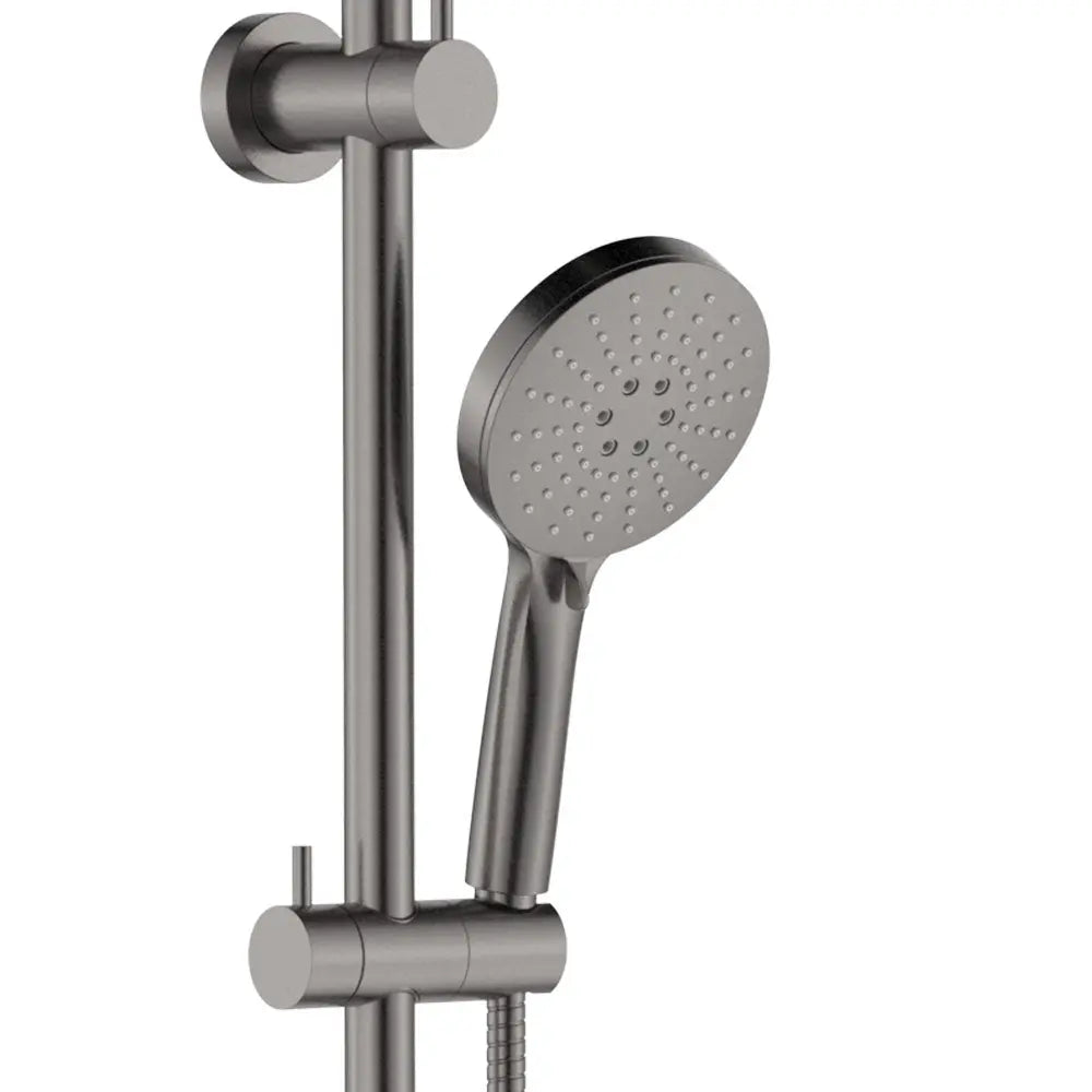 Empire Slim Curved Twin Shower, Gun Metal fienza
