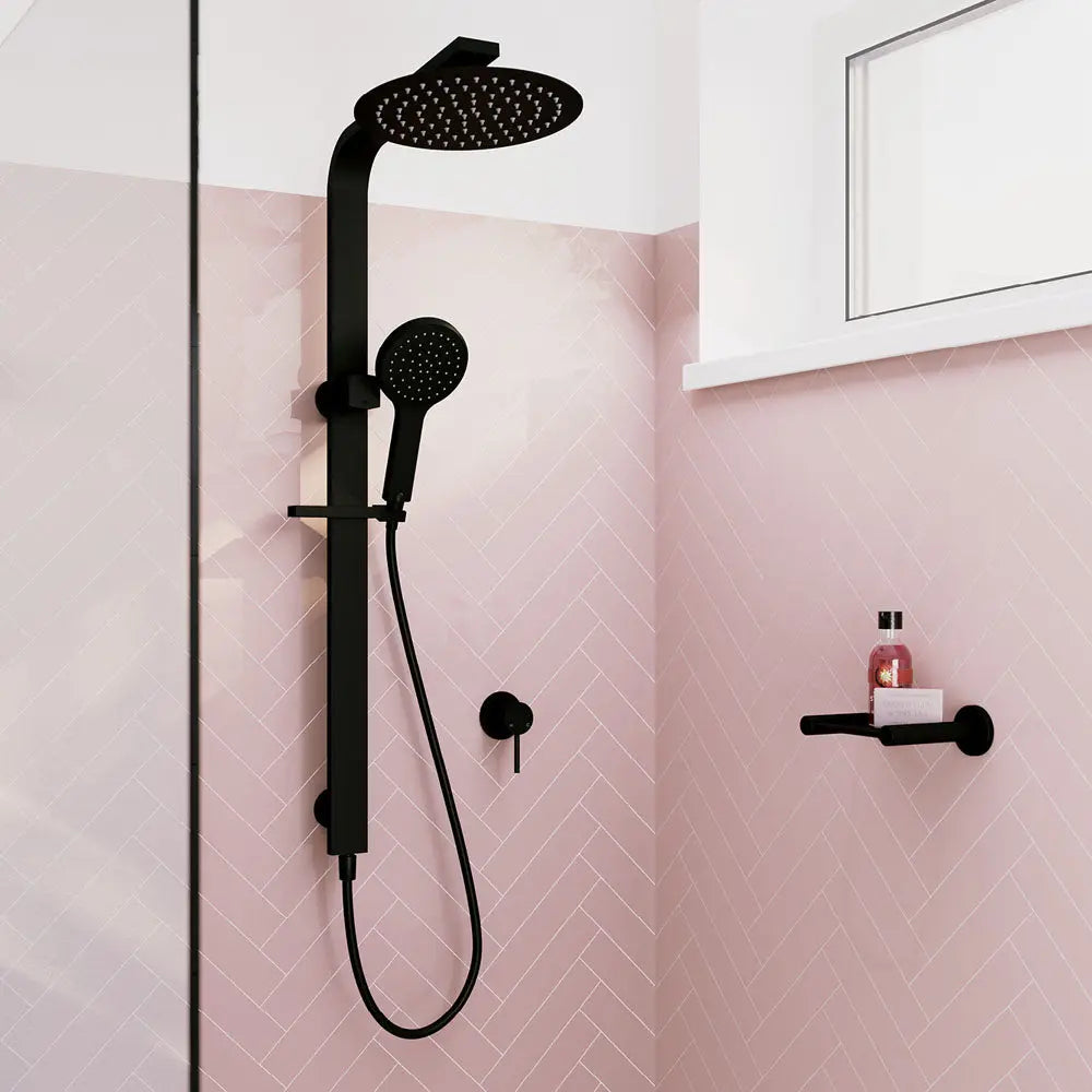 Kaya Deluxe Twin Shower, Matte Black fienza