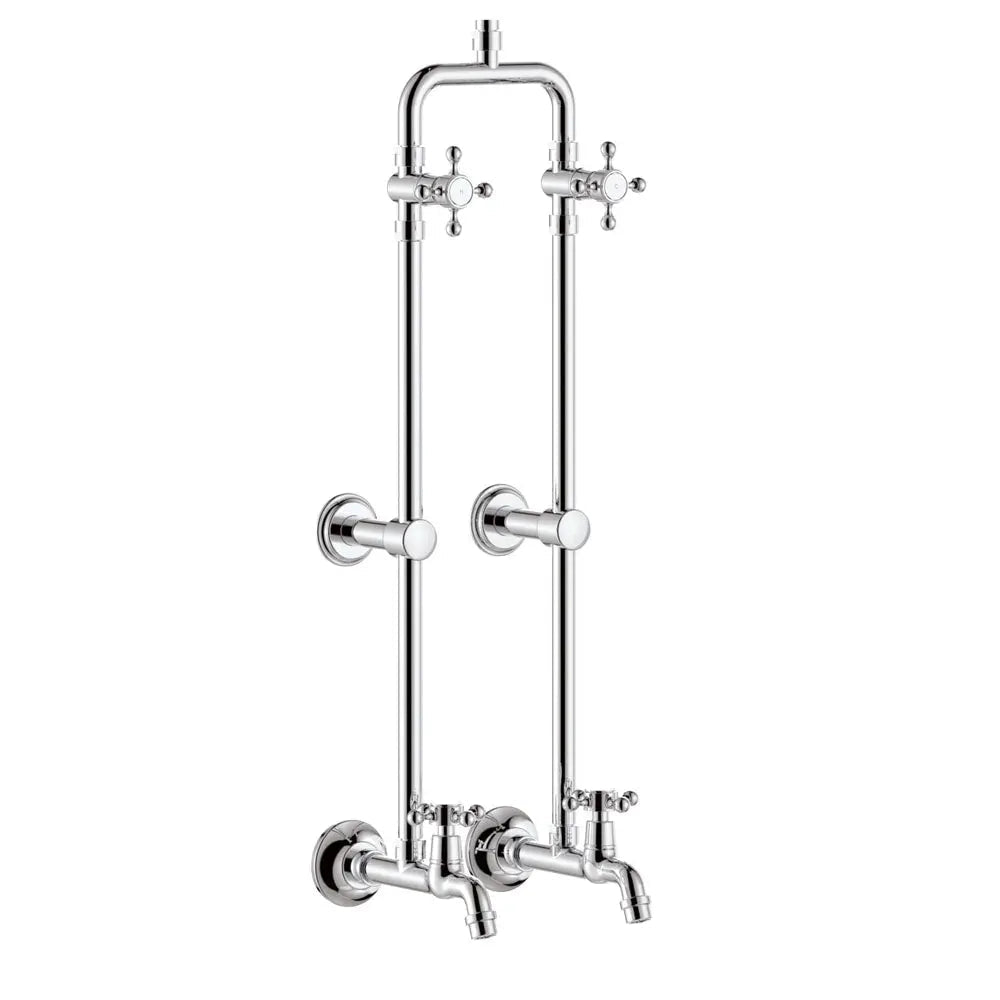 Lillian Exposed Rail Shower & Bath Set, Chrome fienza