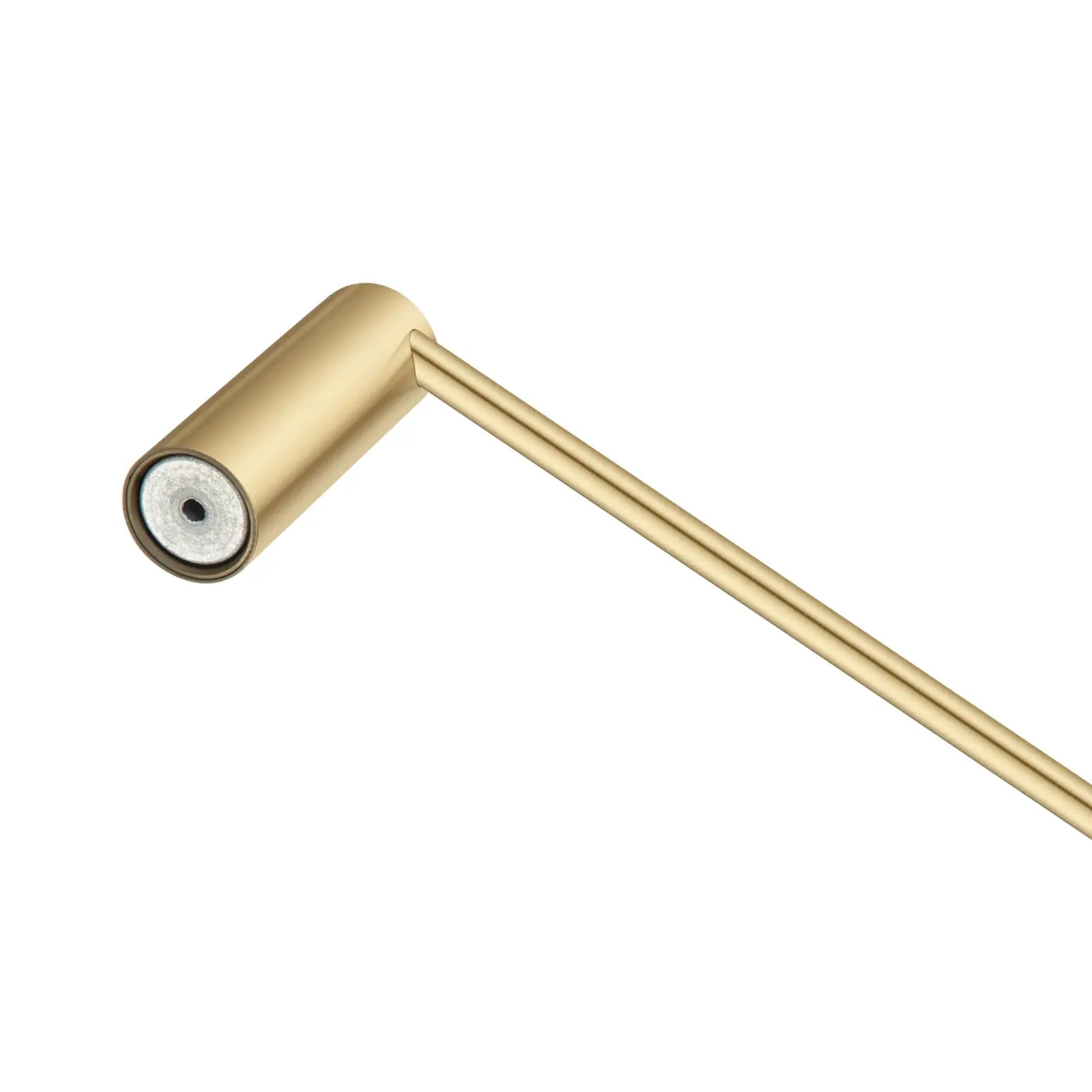 600mm Brushed Brass Single Towel Rail Aquaperla