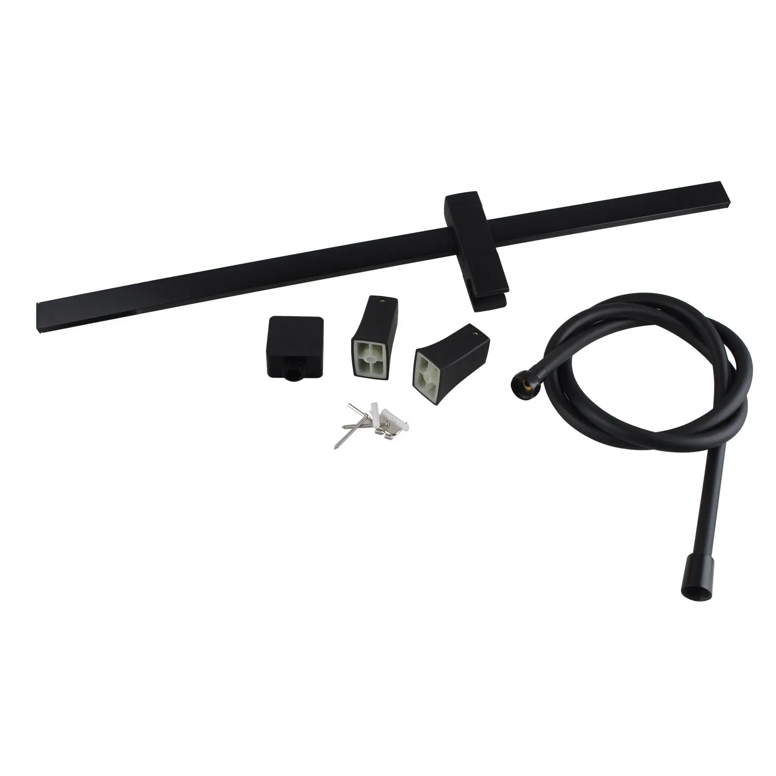 Black Shower Rail with Handheld Shower Aquaperla
