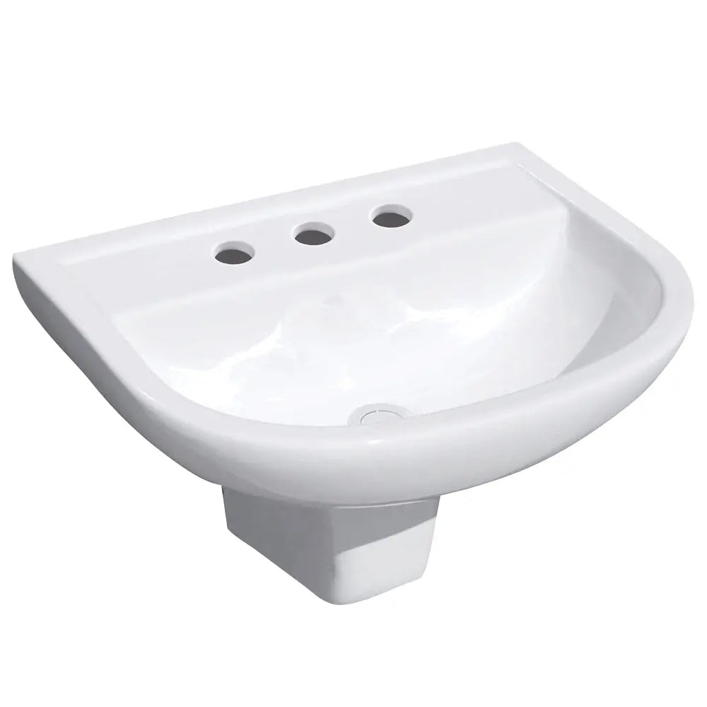 RAK X500 Wall Basin With Integral Shroud, 3 Tap Holes fienza